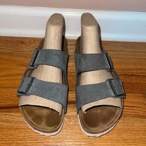 Birkenstock Arizona Suede in Stone 38